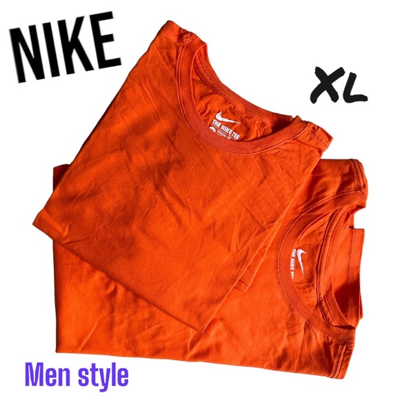 Nike Other - NIKE t-shirt plain orange 💯Cotton,Men sizeXL     ✌️2 pc 🆕without Tags TWN